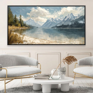 Still Water Moment Canvas Art 20 x 10in / Canvas Clock Canvas
