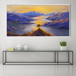 Still Waters and Silent Peaks Canvas Art Clock Canvas