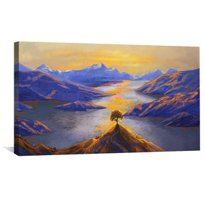 Still Waters and Silent Peaks Canvas Art Clock Canvas