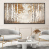 Stillness Between Trunks Canvas Art 20 x 10in / Canvas Clock Canvas