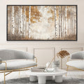Stillness Between Trunks Canvas Art 20 x 10in / Canvas Clock Canvas