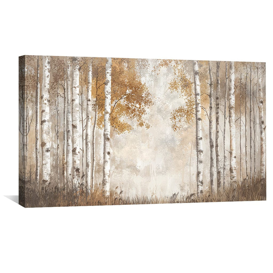 Stillness Between Trunks Canvas Art Clock Canvas