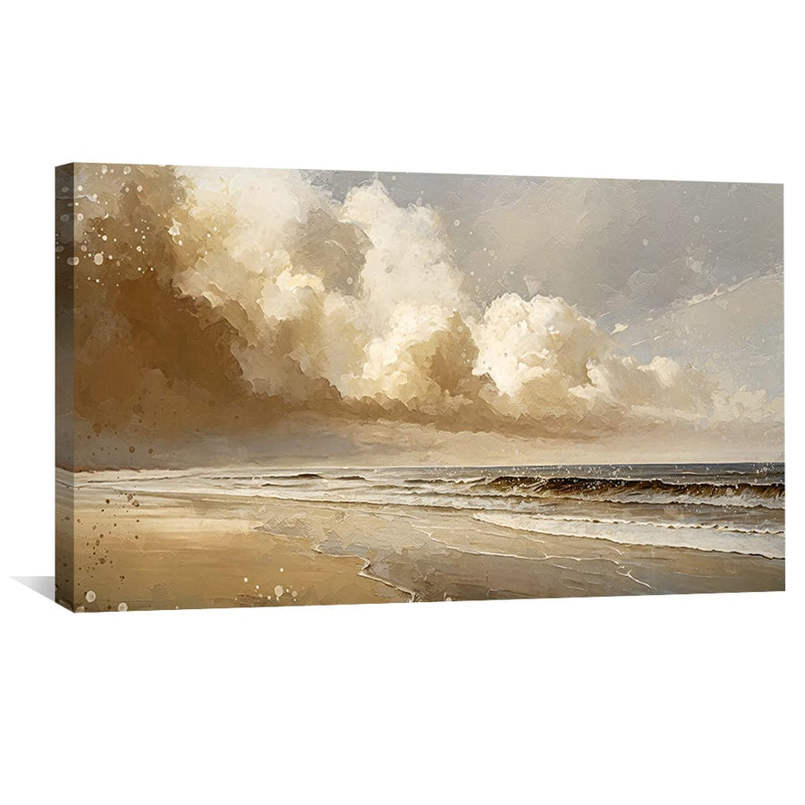 Stormlight Shore Canvas Art Clock Canvas