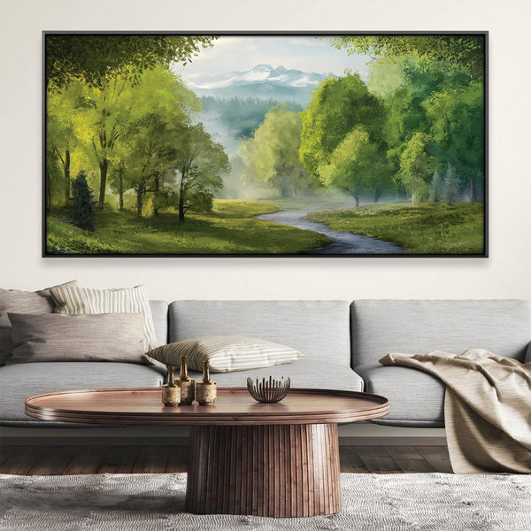 Stream Tranquility Canvas Art 20 x 10in / Canvas Clock Canvas