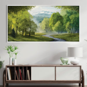 Stream Tranquility Canvas Art Clock Canvas