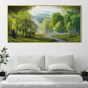 Stream Tranquility Canvas Art Clock Canvas