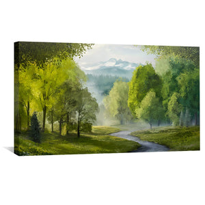 Stream Tranquility Canvas Art Clock Canvas