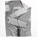 Street Signs Blanket Blanket 75 x 100cm Clock Canvas