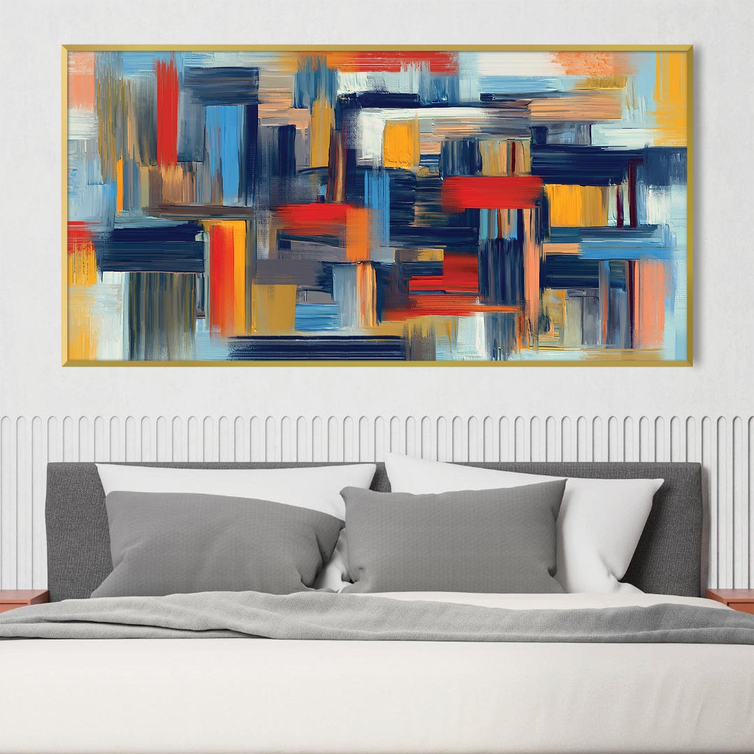 Strokes of Tranquility Canvas Art Clock Canvas