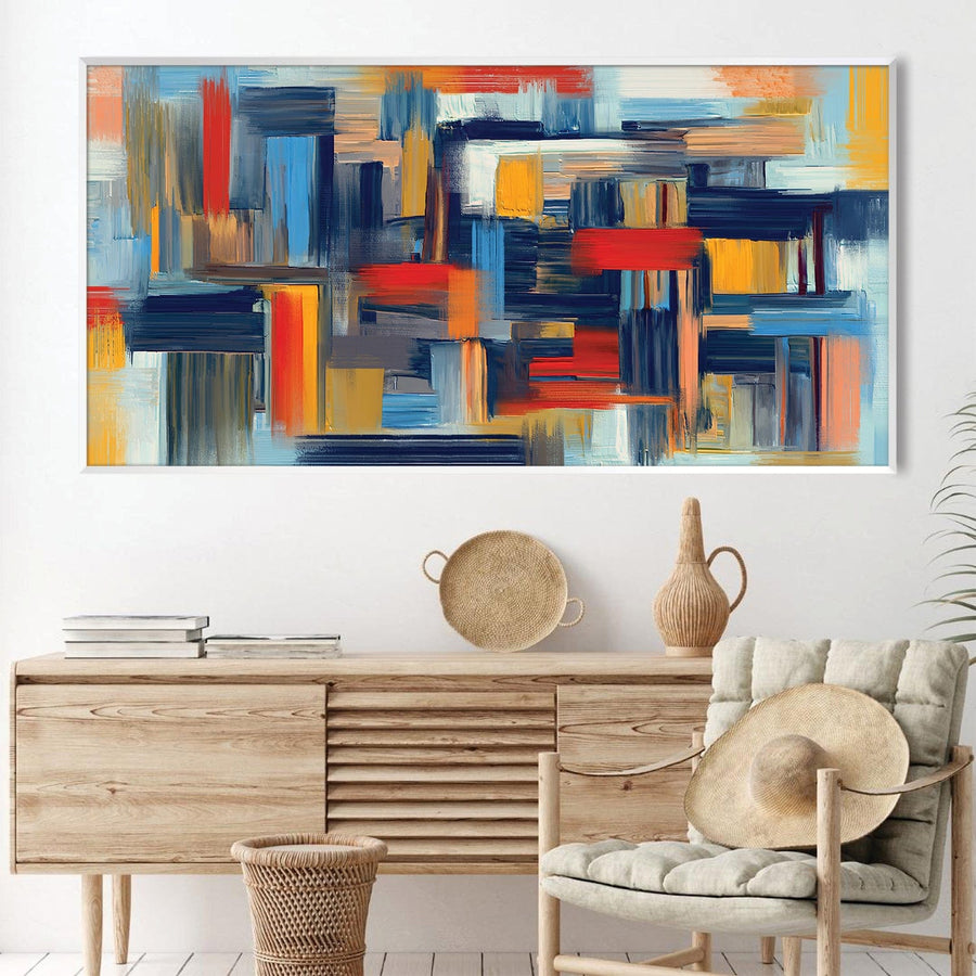 Strokes of Tranquility Canvas Art Clock Canvas