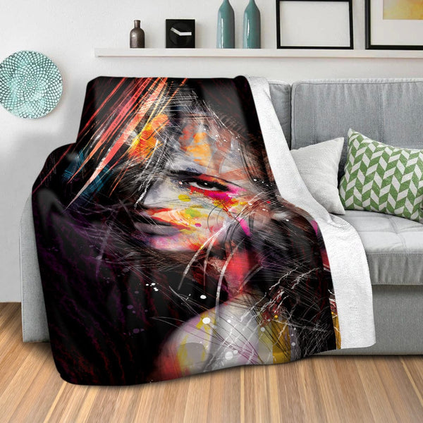 Strong Minded Woman Blanket Blanket Clock Canvas