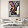Stronger Together Easy Build Frame Art Easy Build Frame & Fabric Print / 24 x 36in Clock Canvas