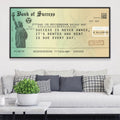 Success Rent Canvas Art 20 x 10in / Rolled Prints Clock Canvas