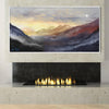 Sun and Moon Valley Canvas Art Clock Canvas