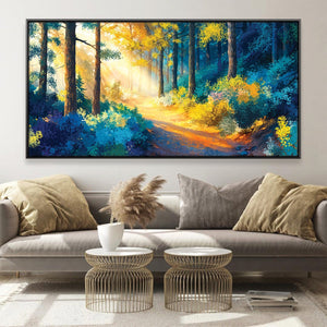 Sun Beamed Trail Canvas Art 20 x 10in / Canvas Clock Canvas