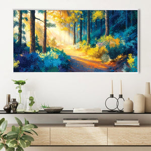 Sun Beamed Trail Canvas Art Clock Canvas