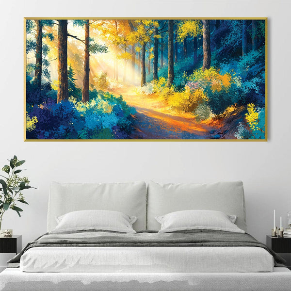 Sun Beamed Trail Canvas Art Clock Canvas