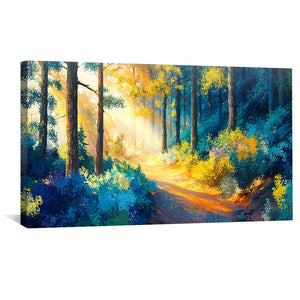 Sun Beamed Trail Canvas Art Clock Canvas