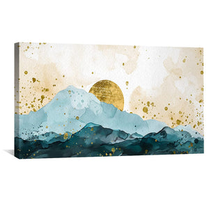 Sun-Kissed Heights Canvas Art Clock Canvas