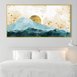 Sun-Kissed Heights Canvas Art Clock Canvas