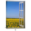 Sunflower Fields Canvas Art Clock Canvas