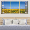 Sunflower Fields Canvas Art Clock Canvas