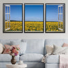 Sunflower Fields Canvas Art Clock Canvas