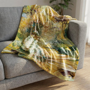 Sunflower Whirlwind Blanket Blanket Clock Canvas
