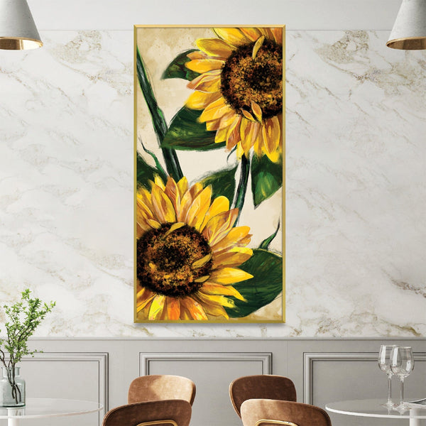 Sunlit Bloom Canvas Art Clock Canvas
