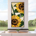 Sunlit Bloom Canvas Art Clock Canvas