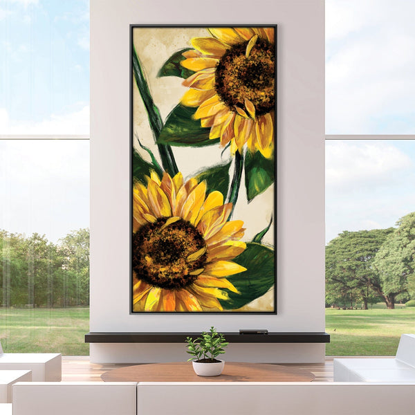 Sunlit Bloom Canvas Art Clock Canvas