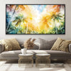 Sunlit Palm Symphony Canvas Art Clock Canvas