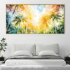 Sunlit Palm Symphony Canvas Art Clock Canvas