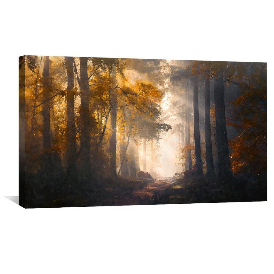 Sunlit Pathway Canvas Art Clock Canvas