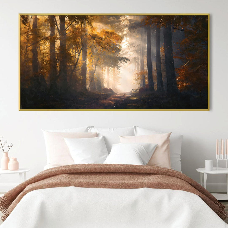 Sunlit Pathway Canvas Art Clock Canvas