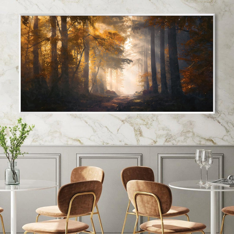 Sunlit Pathway Canvas Art Clock Canvas