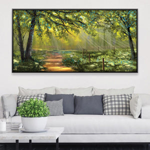 Sunlit Sanctuary Canvas Art 20 x 10in / Canvas Clock Canvas