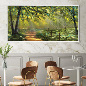 Sunlit Sanctuary Canvas Art Clock Canvas