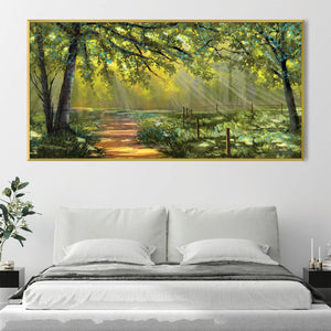 Sunlit Sanctuary Canvas Art Clock Canvas