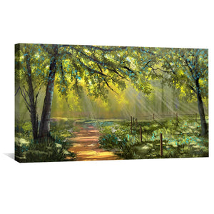 Sunlit Sanctuary Canvas Art Clock Canvas