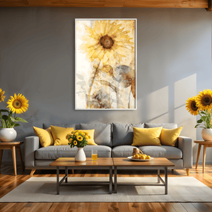 Sunny Bloom Canvas Art Clock Canvas