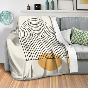 Sunny Minimalism Blanket Blanket Clock Canvas