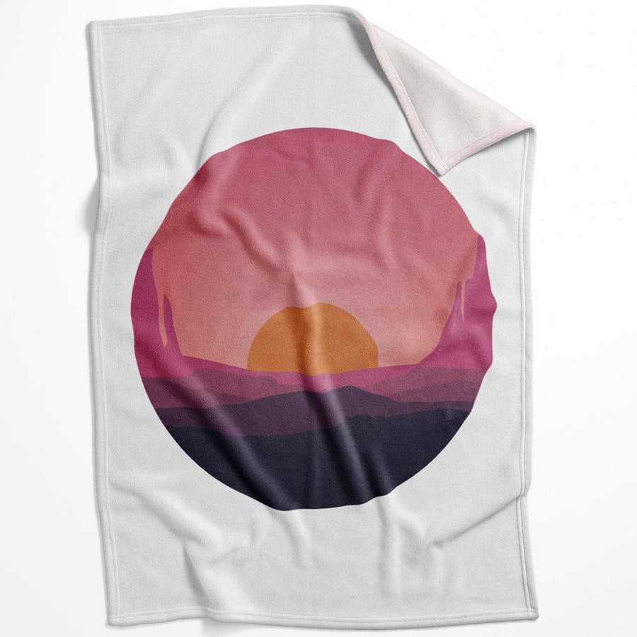 Sunny Plains B Blanket Blanket 75 x 100cm Clock Canvas
