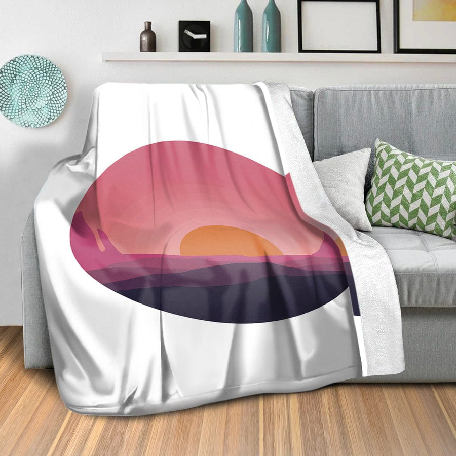 Sunny Plains B Blanket Blanket Clock Canvas