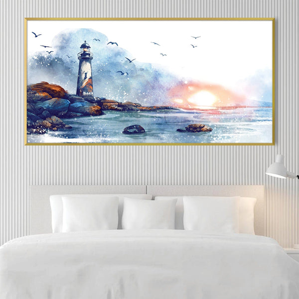 Sunrise Beacon Canvas Art Clock Canvas