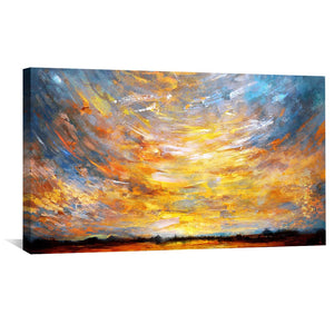 Sunset Crescendo Canvas Art Clock Canvas