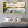 Sunset Dock Canvas Art Clock Canvas