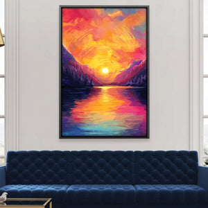 Sunset Mirage Canvas Art Clock Canvas