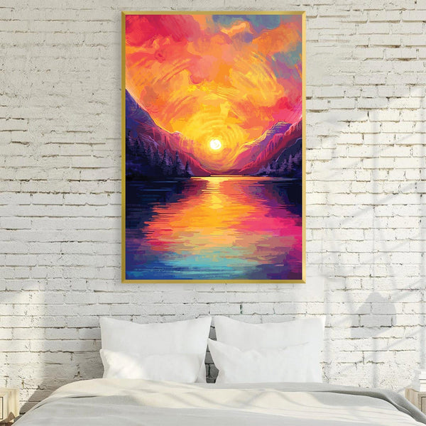 Sunset Mirage Canvas Art Clock Canvas