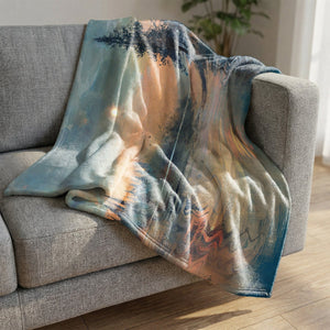 Sunset Reverberation Blanket Blanket Clock Canvas